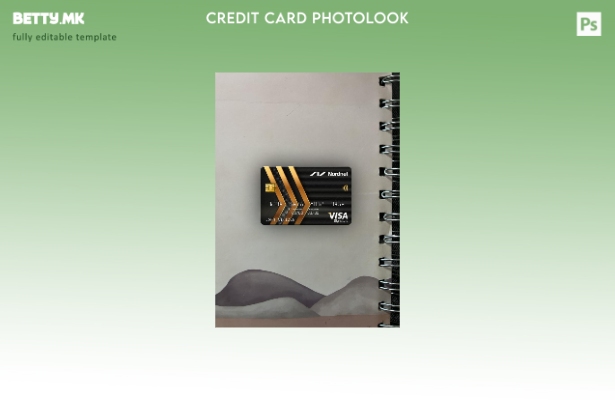 Модерен стил Шведска Nordnet AB банкарски виза картичка photolook пред шаблон